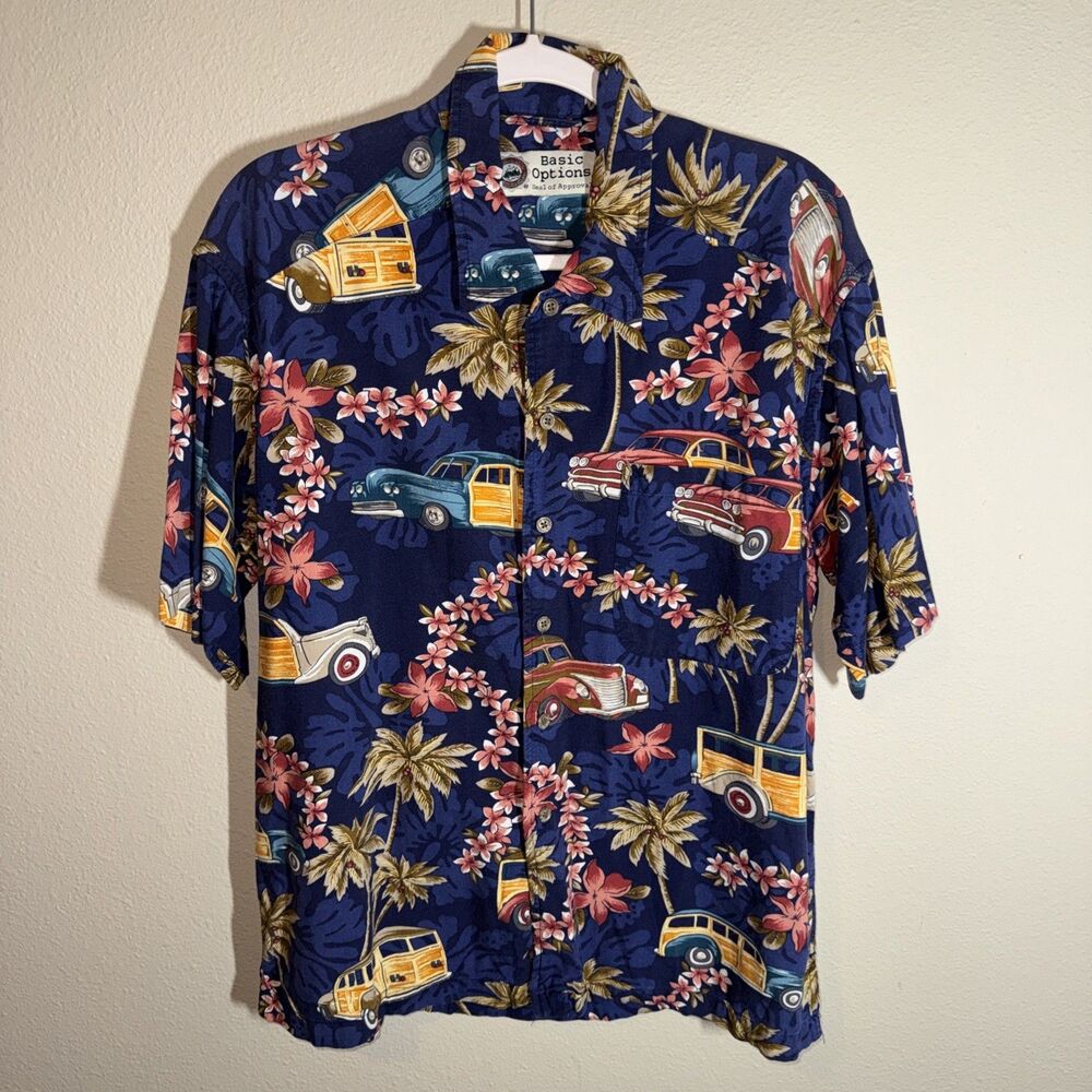 VTG Basic Options Men’s Hawaiian Shirt Blue